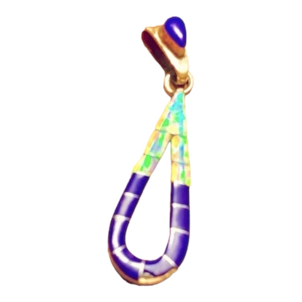 Opal & Lapis Pendant.